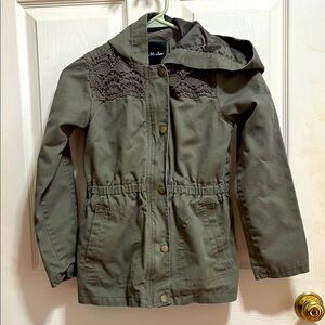 Me Jane greenJacket with Button Detail